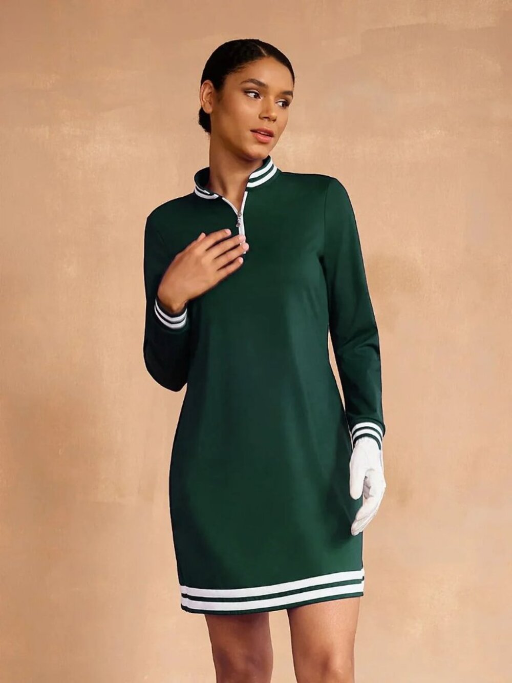 NWT Acegolfs Navycore Long Sleeve 36.5 Inch Dress UPF50+ Dark Green / S